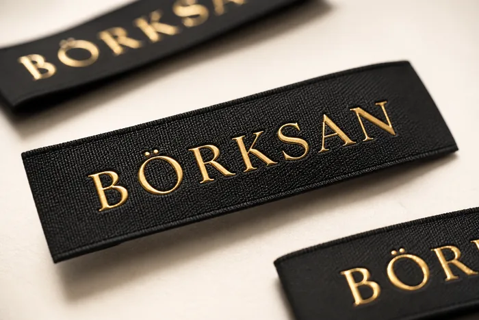 Varak baskılı etiket örneği